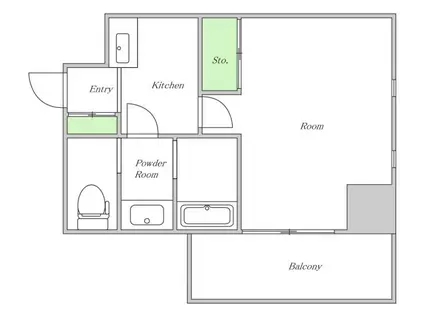 フェアリーコート歌島橋(1K/6階)の間取り写真