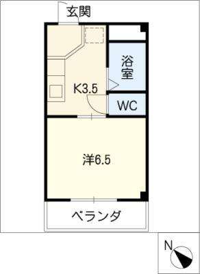 サンコーポ八幡(1K/3階)の間取り写真