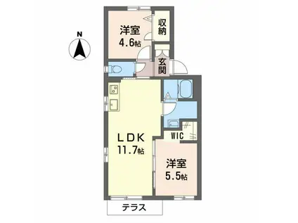 CASTOR(3DK/1階)の間取り写真