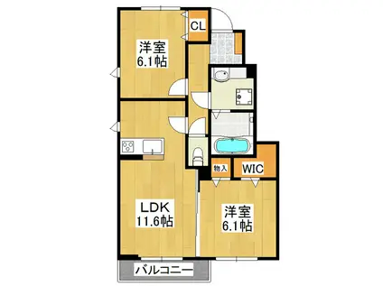 EARTH OF MUM(2LDK/1階)の間取り写真