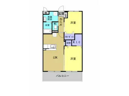 BASIC B.L.D 隼人(2LDK/1階)の間取り写真