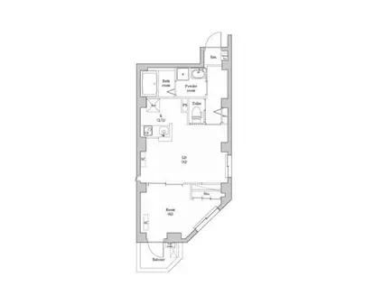 シャテーニュフォレット大手町(1LDK/3階)の間取り写真