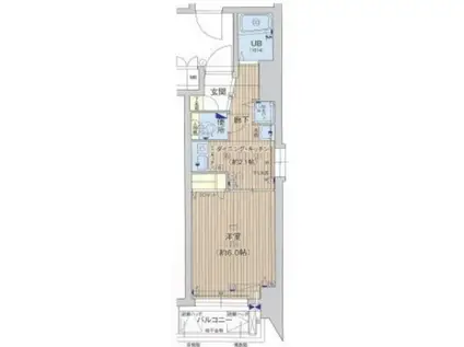 プレサンス神戸駅前(1LDK/8階)の間取り写真