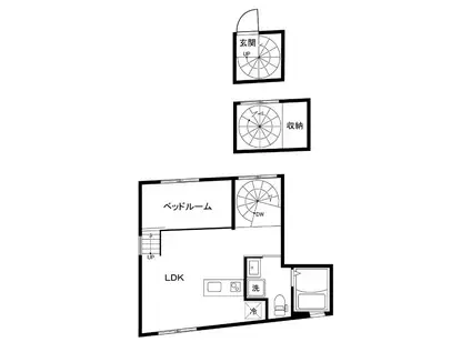 フォルトゥーナ初台(1LDK/3階)の間取り写真
