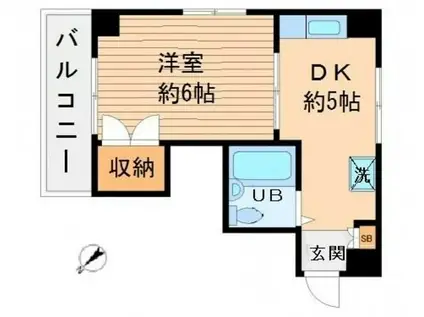 アーバンハイツ生麦(1DK/3階)の間取り写真