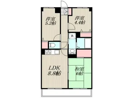 ライオンズガーデン西高島平(3LDK/4階)の間取り写真