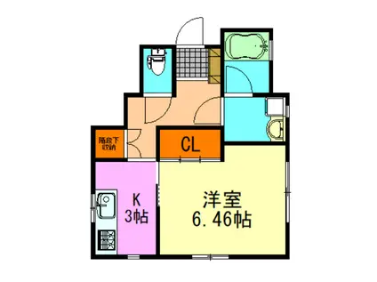 レジデンス大森(1K/1階)の間取り写真