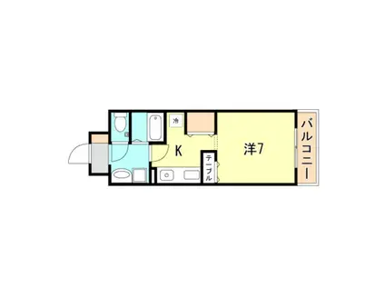 ポコアポコ明石鍛治屋町5番館(1K/4階)の間取り写真