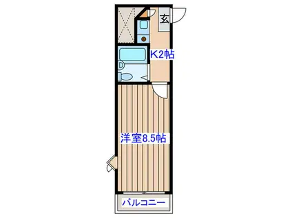 アップルコート銀杏町(1K/3階)の間取り写真