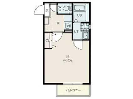 リブレア日比野西A(1K/1階)の間取り写真