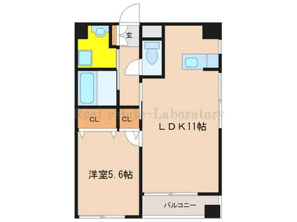 アルテマイスター大工町(1LDK/8階)の間取り写真