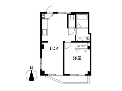 エトワールアダチ(1LDK/3階)の間取り写真