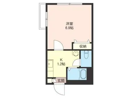 ベラモラーダ碑文谷(1K/2階)の間取り写真