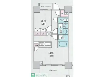 テラス浅草橋(1LDK/6階)の間取り写真