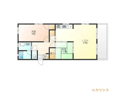 セレクトプルミエール(2LDK/1階)の間取り写真