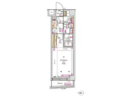 ヴォーガコルテ王子神谷弐番館(1K/2階)の間取り写真