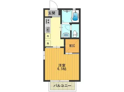 エミネンスII(1K/2階)の間取り写真