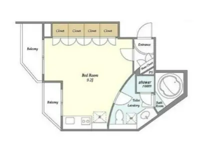 KDXレジデンス学芸大学(ワンルーム/3階)の間取り写真