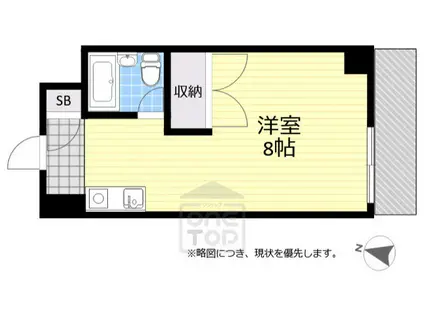 内本町ハイツ(ワンルーム/3階)の間取り写真