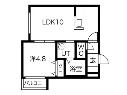 MTガーデンノース III(1LDK/3階)の間取り写真