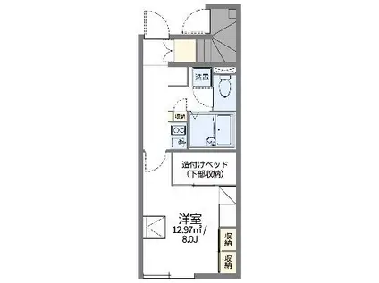 レオパレスセントラルK(1K/1階)の間取り写真