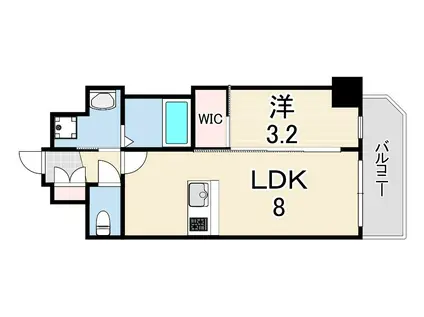 スワンズシティ神戸湊川2(1LDK/10階)の間取り写真