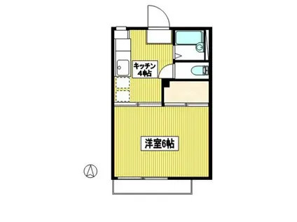 コートフローラル(1K/1階)の間取り写真