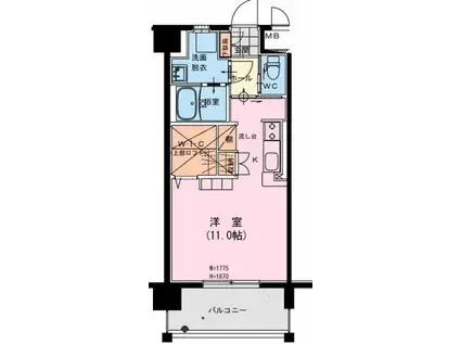 SUNLIGHT 春日(ワンルーム/5階)の間取り写真