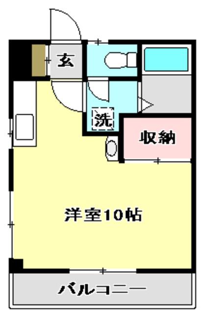 MS BEE(ワンルーム/2階)の間取り写真