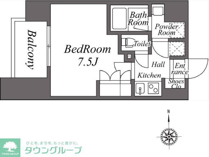 ZOOM池袋ウエスト(1K/2階)の間取り写真