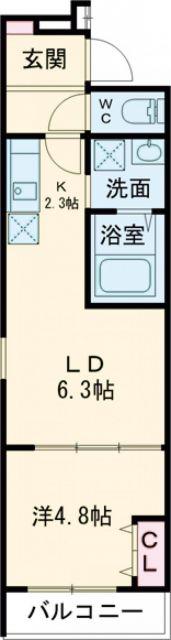 フジパレス百舌鳥駅東(1LDK/1階)の間取り写真