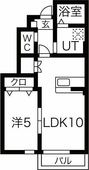 GRAND PARACE十二丁目II(1LDK/1階)の間取り写真