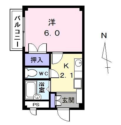 アメニティ名駅(1K/4階)の間取り写真