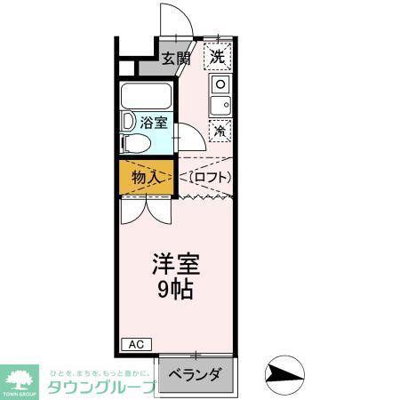 シーサイド金沢(ワンルーム/2階)の間取り写真