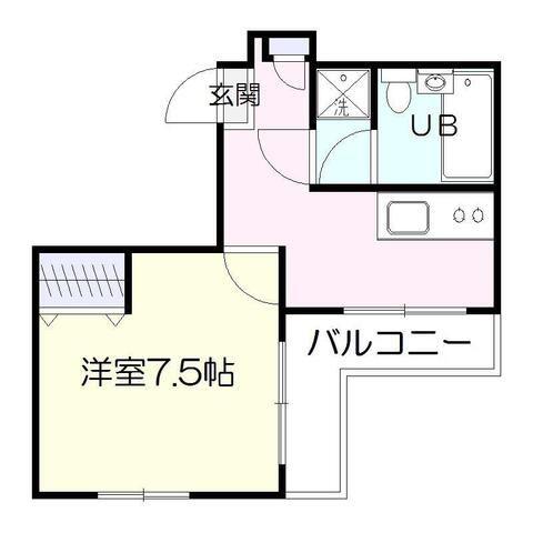 騎射場パークマンションM(1K/2階)の間取り写真
