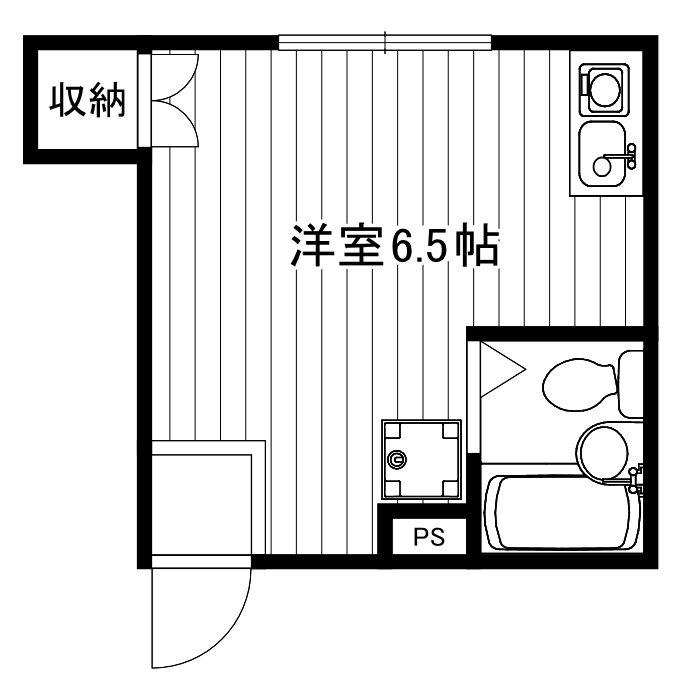 IKフラット3(ワンルーム/1階)の間取り写真