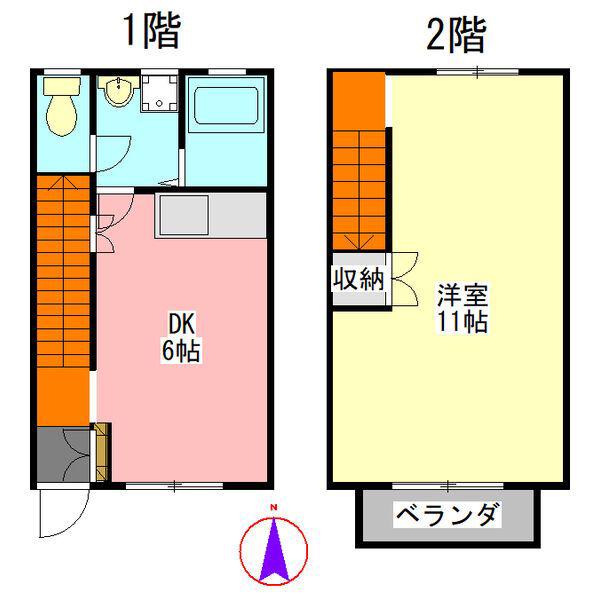 SKYROCKETIII(1DK/1階)の間取り写真