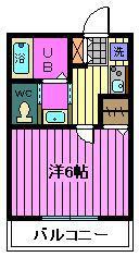 蓮田市東4丁目アパート(1K/1階)の間取り写真