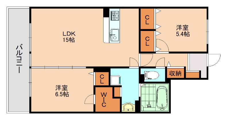 CANOA(2LDK/2階)の間取り写真