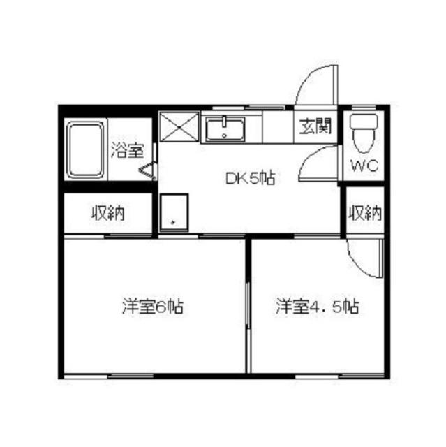 フォーブル金沢文庫(2K/1階)の間取り写真