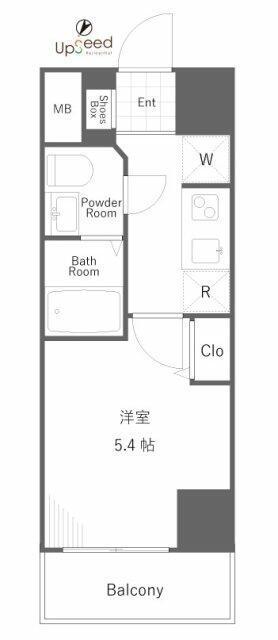 フェルクルールプレスト堀切菖蒲園(1K/10階)の間取り写真