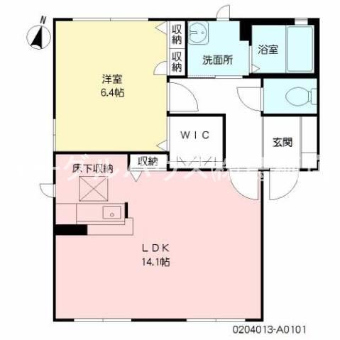 エルアインス本町A(1LDK/1階)の間取り写真