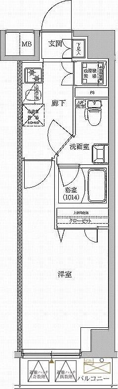 ラフィスタ東日暮里(1K/2階)の間取り写真