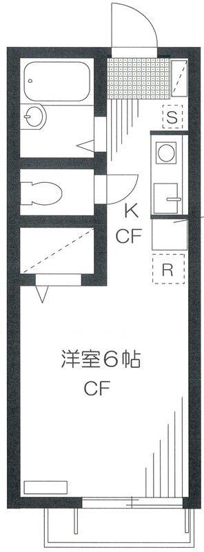 メゾンボヌール(1K/1階)の間取り写真