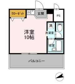 グレイスハイツ今浦(ワンルーム/4階)の間取り写真