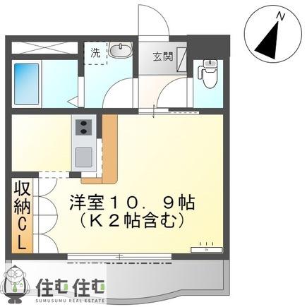 アーバンプレイスOLIVE(ワンルーム/2階)の間取り写真
