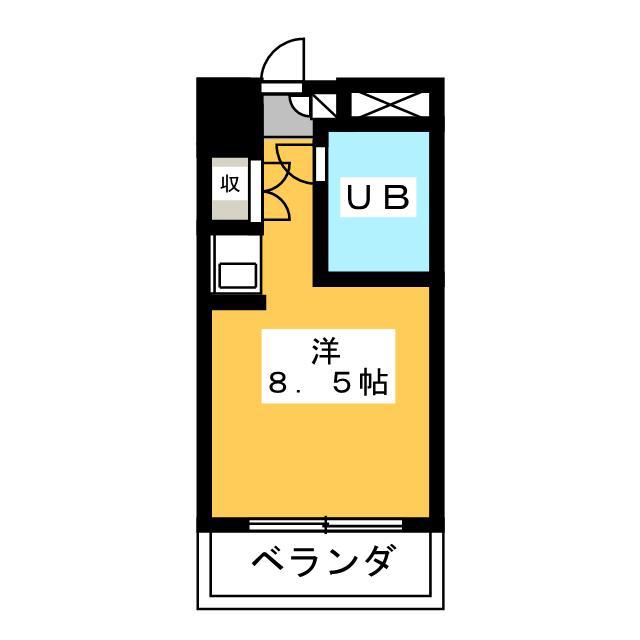 エステートシンサダ2(ワンルーム/2階)の間取り写真