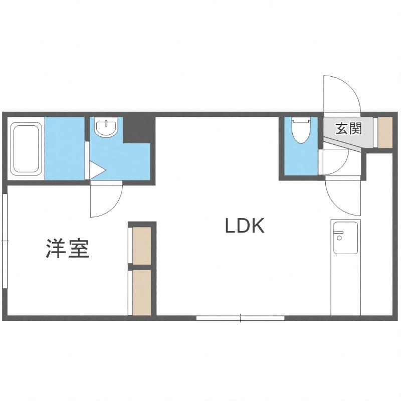 LIBERTA福住(1LDK/3階)の間取り写真