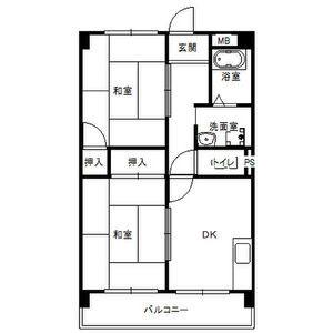寿マンション(2DK/4階)の間取り写真
