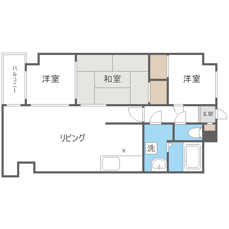 パークアベニュー広和NO10(3LDK/7階)の間取り写真